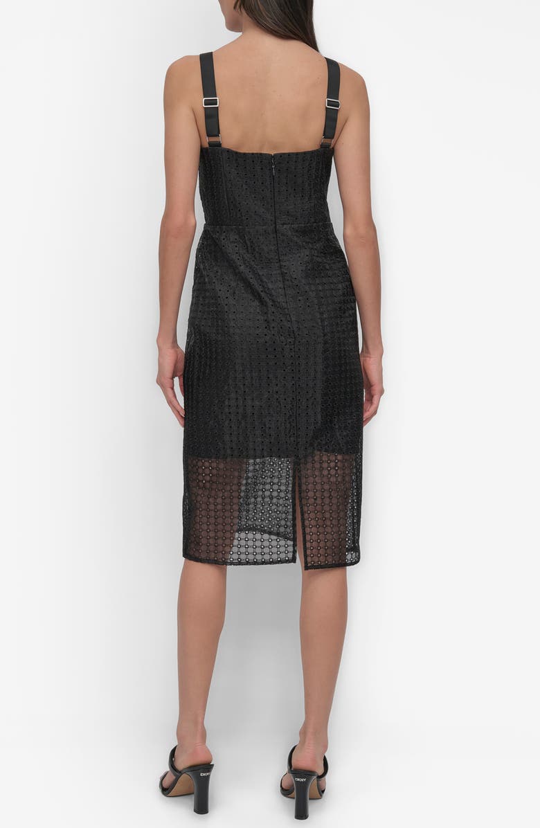 DKNY Eyelet Organza Dress, Alternate, color, 