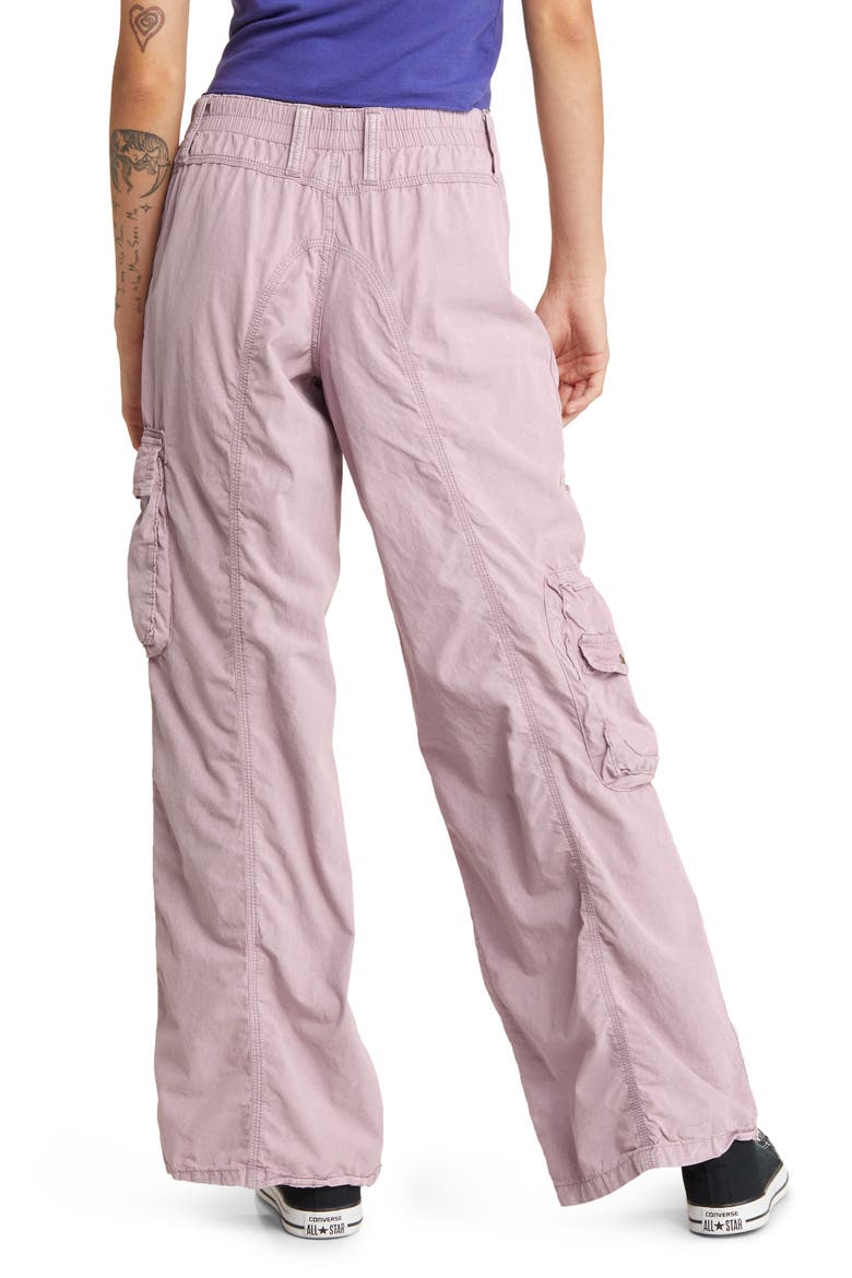Y2K Cotton Cargo Pants, Alternate, color, LILAC