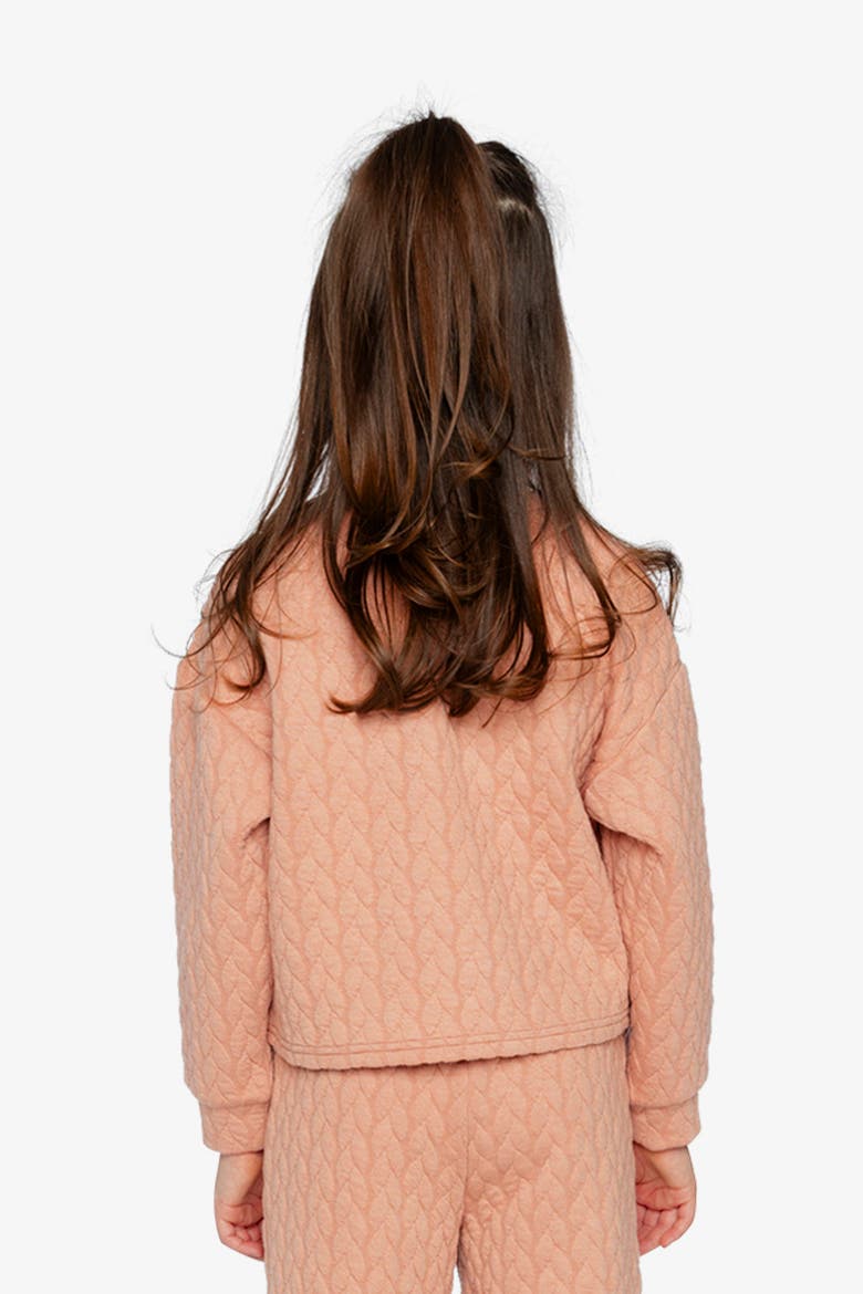 Quilted Diamond Shoulder Button Jacquard Sweatshirt, Alternate, color, Pink