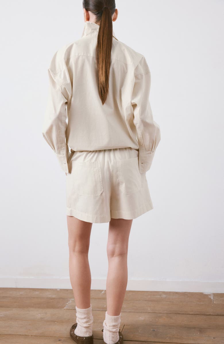 MANGO Pull-On Cotton Shorts, Alternate, color, Ecru