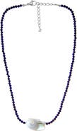 BY ADINA EDEN Colored Beaded Chain Baroque Pearl Choker