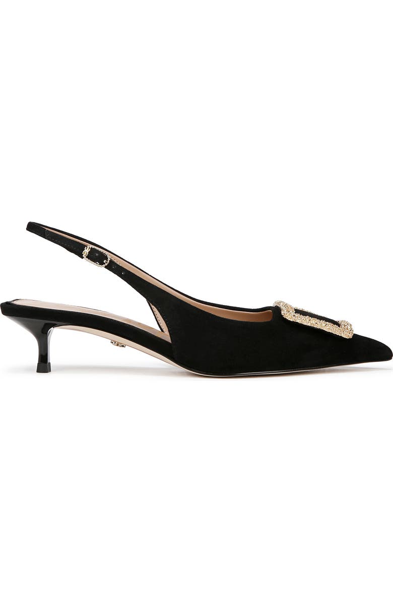 Sam Edelman Kammie Slingback Pointed Toe Kitten Heel Pump, Alternate, color, Black