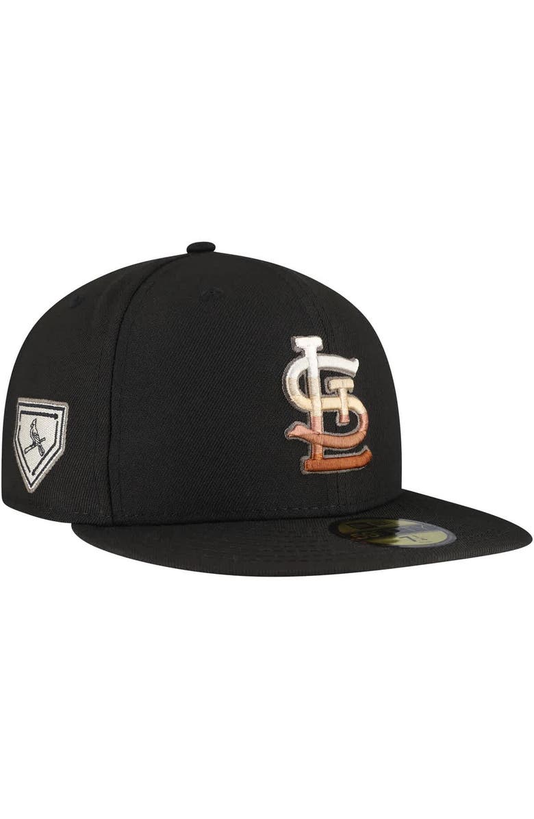 New Era Men's New Era Black St. Louis Cardinals Dune Gradient Side Patch 59FIFTY Fitted Hat, Alternate, color, 