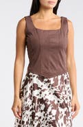 Vigoss Faux Suede Corset Tank