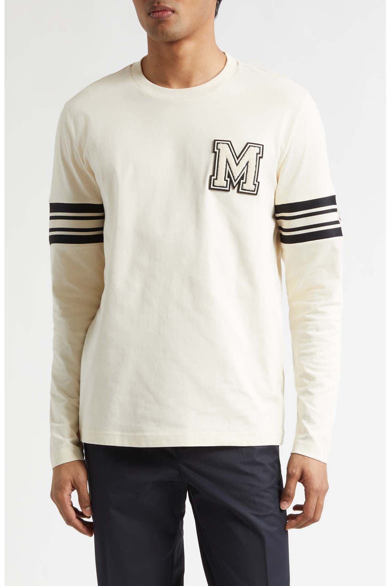 Logo Patch Long Sleeve T-Shirt, Main, color, ANTIQUE WHITE