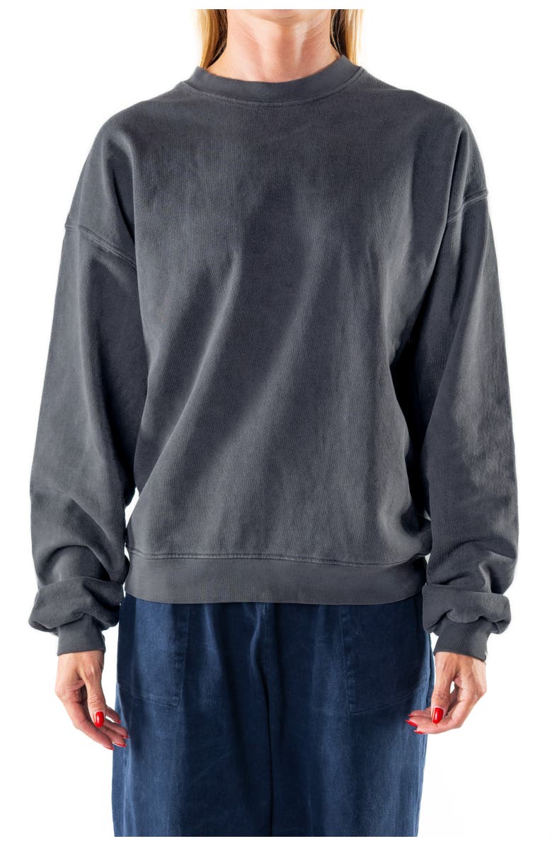 ARIKO Gender Inclusive Post Surf Crew Sweatshirt, Main, color, Sea Grey