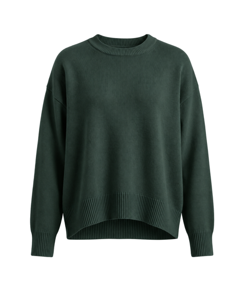 Caden Scallop Trim Cashmere Sweater