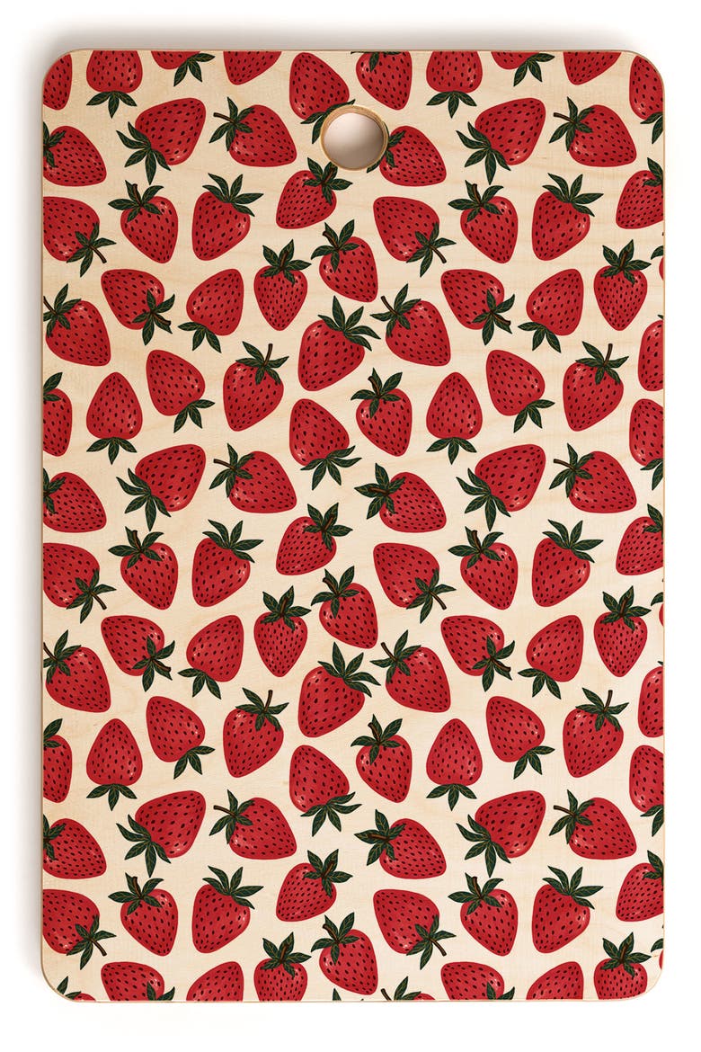 Avenie Spring Garden Strawberries Cutting Board, Main, color, MULTI