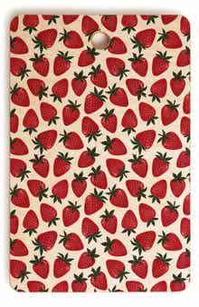 Deny Designs Avenie Spring Garden Strawberries Cutting Board