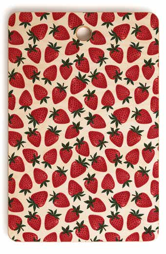 Deny Designs Avenie Spring Garden Strawberries Cutting Board
