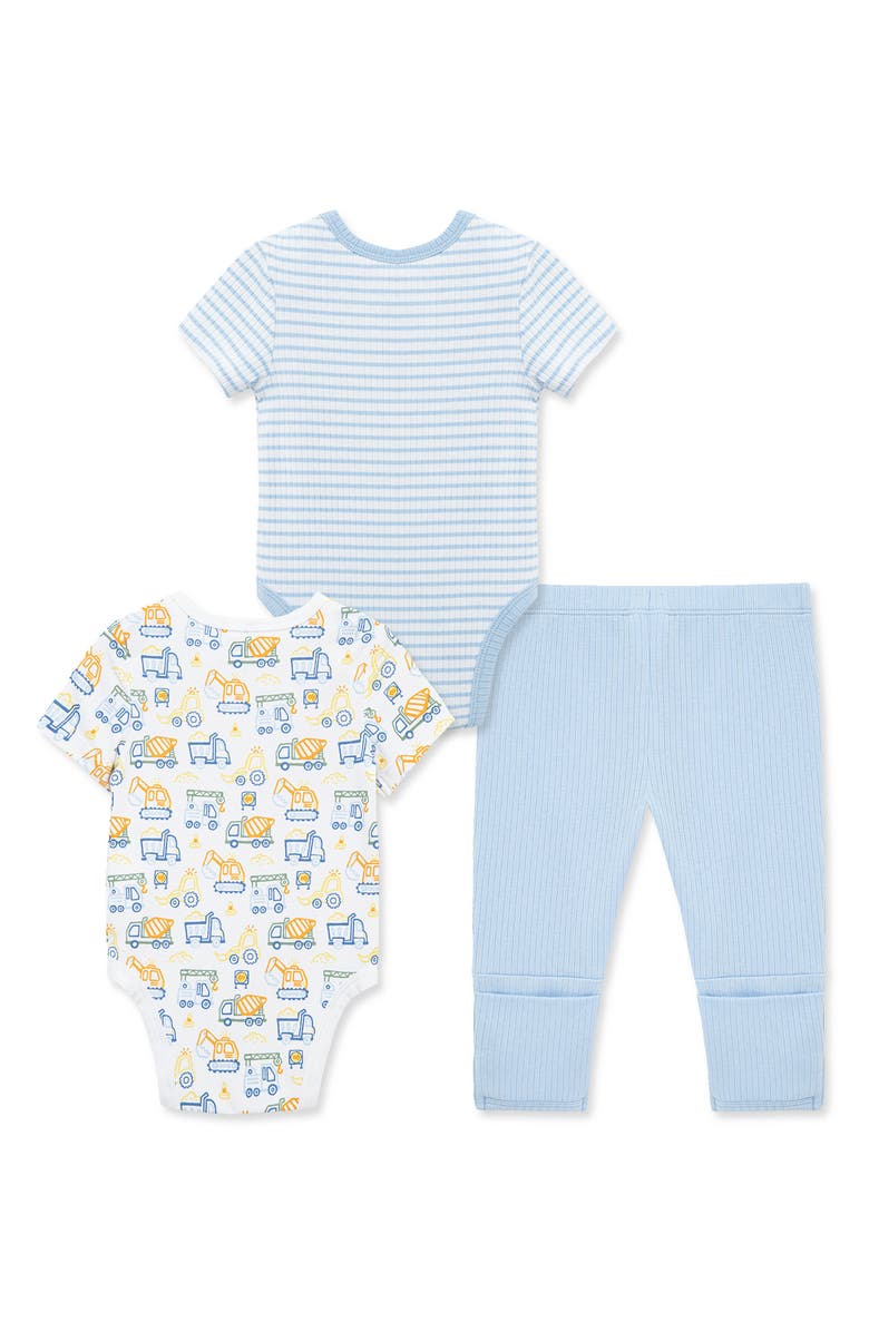 Little Me 3-Peice Bodysuit & Leggings Set, Alternate, color, Blue