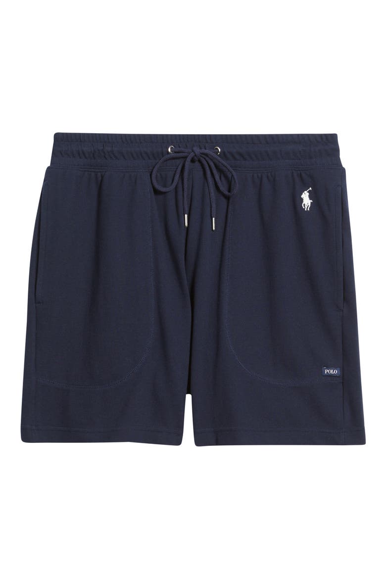 Featherweight 6-Inch Cotton Blend Piqué Pajama Shorts, Alternate, color, BLUE