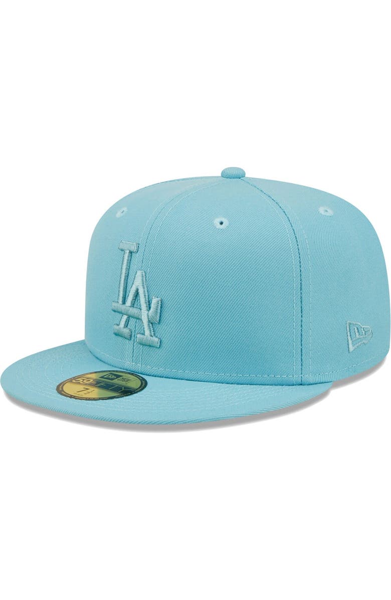 New Era Men's New Era Light Blue Los Angeles Dodgers Color Pack 59FIFTY Fitted Hat, Main, color, 