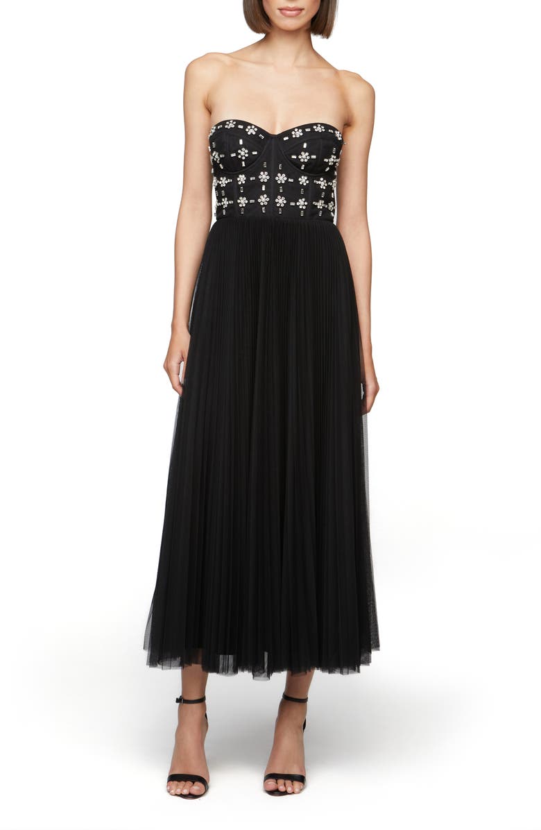 Theia Alessia Rhinestone Strapless Gown, Main, color, 