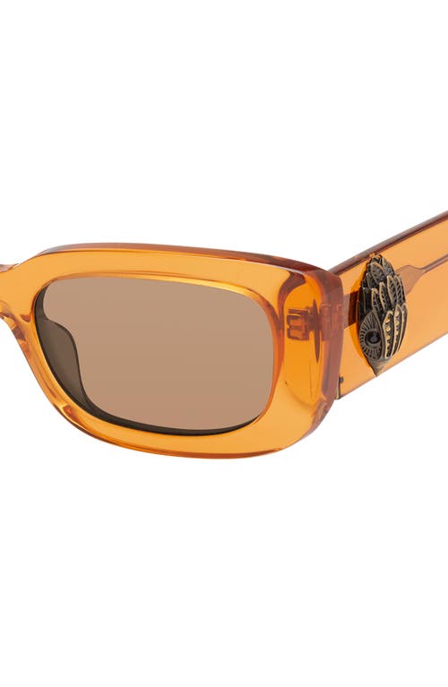 Kurt Geiger London 52mm Rectangular Sunglasses In Yellow