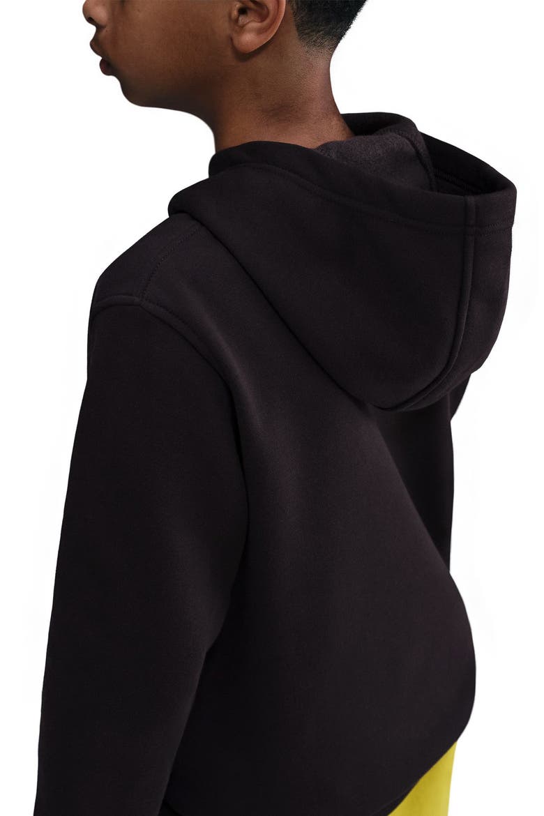 Kids' Club Fleece Hoodie, Alternate, color, BURGUNDY/ ASH