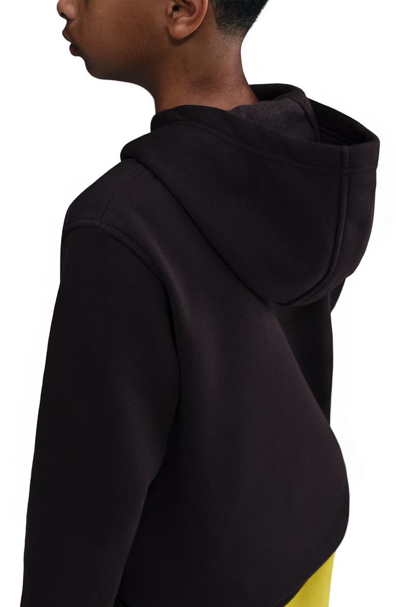 Nike Kids' Club Fleece Hoodie, Alternate, color, Burgundy/ Ash