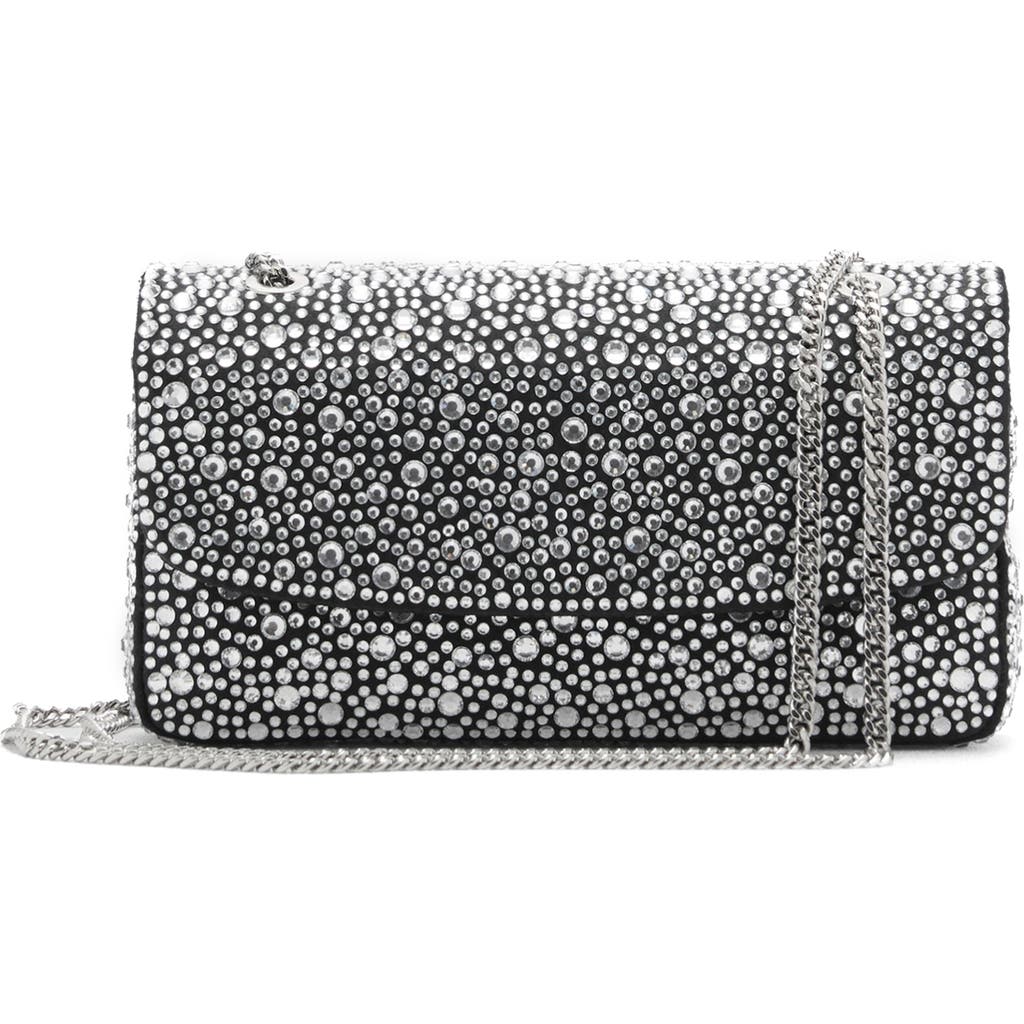 Mango Crystal Embellished Shoulder Bag In Black