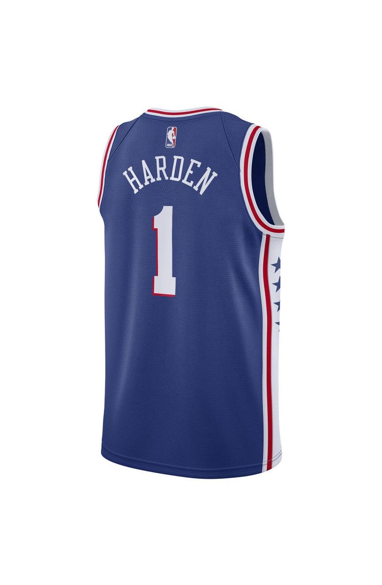 Nike Men's Nike James Harden Royal Philadelphia 76ers Swingman Jersey - Icon Edition, Alternate, color, 