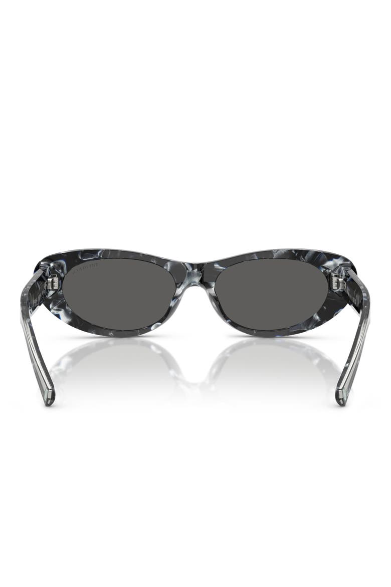 55mm Oval Sunglasses, Alternate, color, HAVANA MADREPERLA / DARK GREY