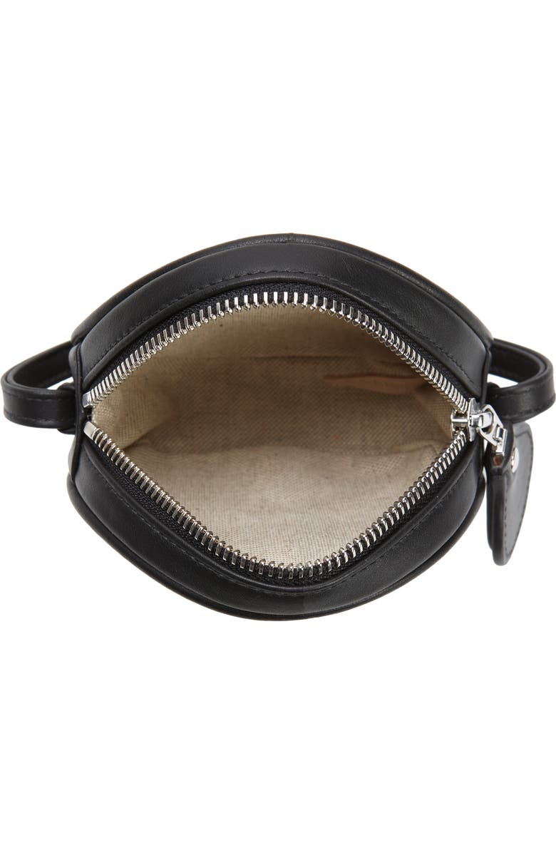 Courrèges Small Circle Leather Crossbody Bag, Alternate, color,