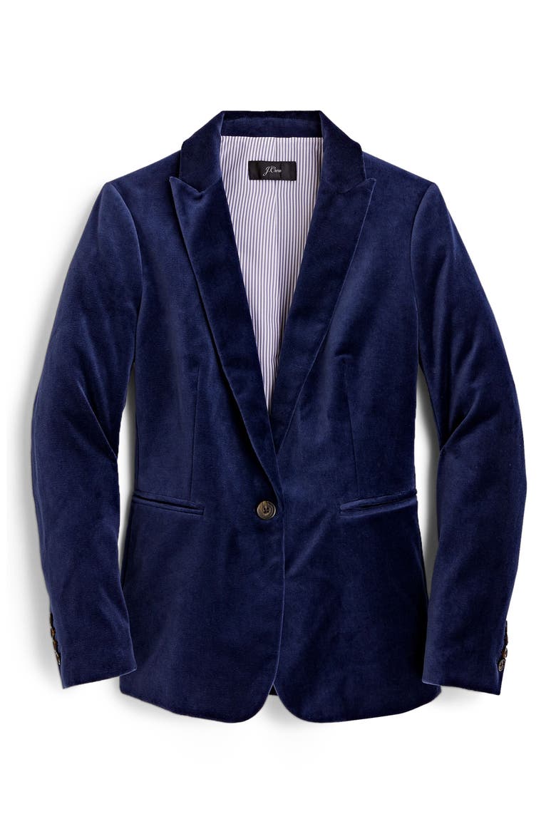 Parke Velvet Blazer, Main, color, GENTLE SEA