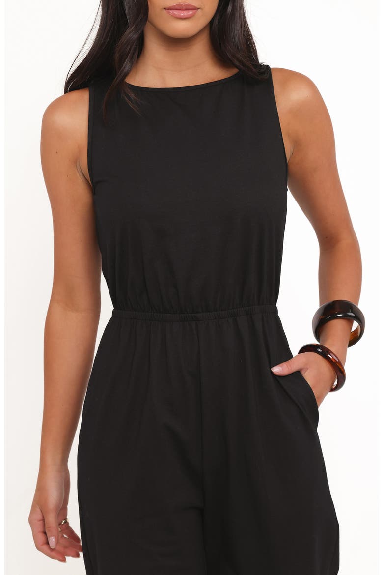 Sansa Stretch Jumpsuit, Alternate, color, BLACK