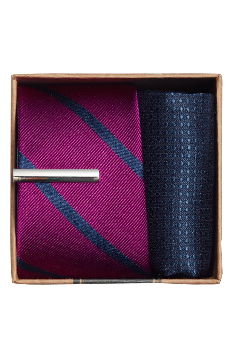 The Tie Bar Wheelhouse Stripe 3-Piece Skinny Tie Style Box, Alternate, color, 