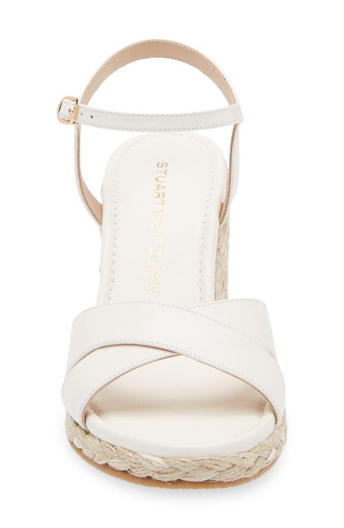 Shop Stuart Weitzman Dayna Espadrille Wedge Sandal In Cream/natural