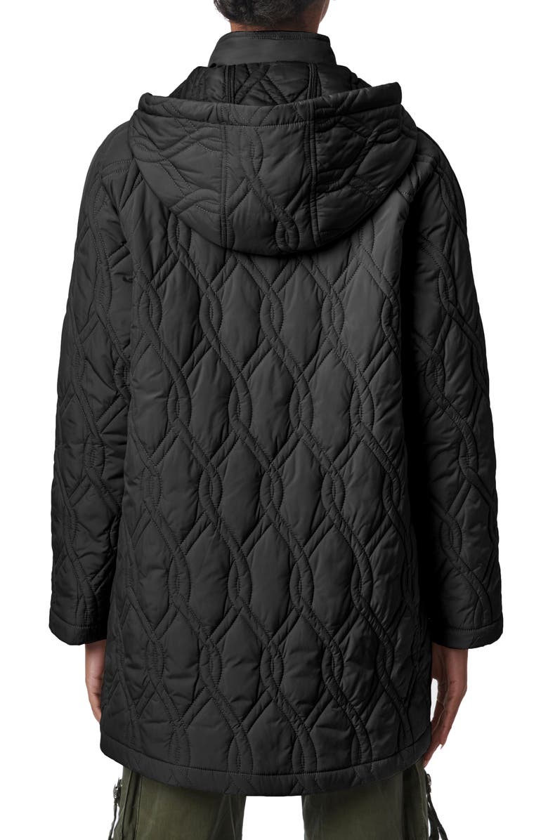 Bernardo Arboretum Onion Quilted Hooded Jacket, Alternate, color, 