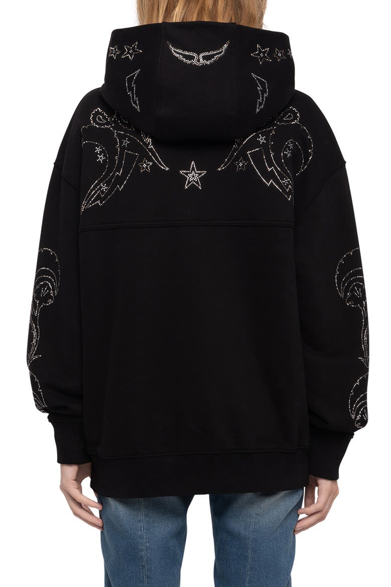 Sweela Strass Hoodie, Alternate, color, BLACK