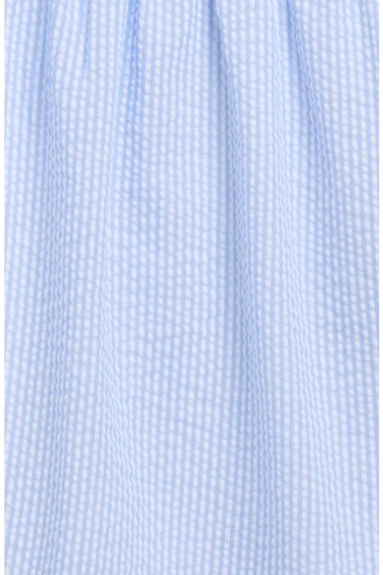 Kids' Stripe Flutter Sleeve Seersucker Dress, Alternate, color, BLUE