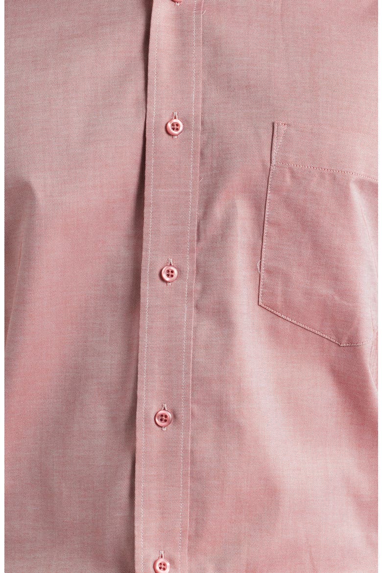 Regular Fit Red Cotton Button-Down Oxford Shirt, Alternate, color, RED