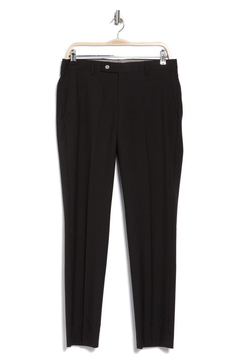 Calvin Klein Slim Fit Flat Front Dress Pants, Alternate, color, Black