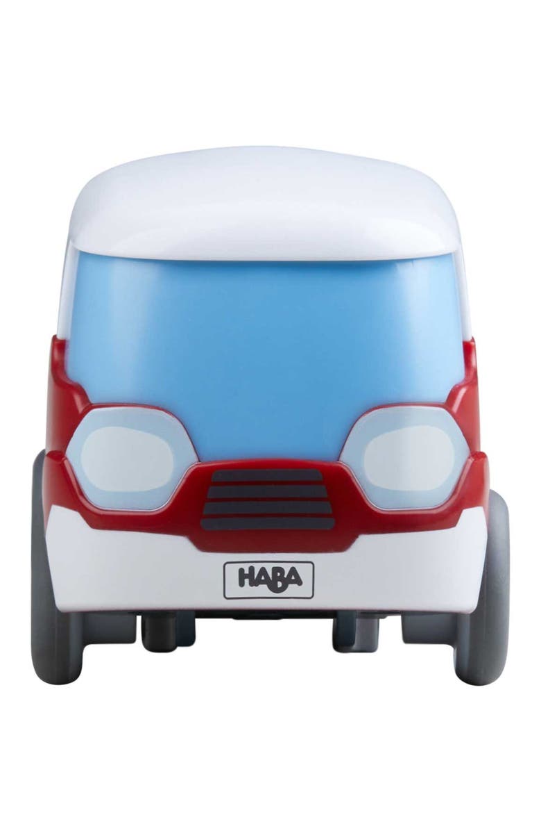 HABA Toddler Car Toy with Momentum Motor - Kullerbu Red Mini Bus, Push and Go Cars for Kids Ages 3-5, Bus Toys for Ages 2 Years Old and Up, Alternate, color,