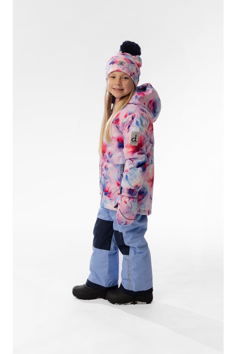 Floral Jacket & Foot Strap Pants Two Piece Snowsuit, Alternate, color, Mauve Printed Flowers
