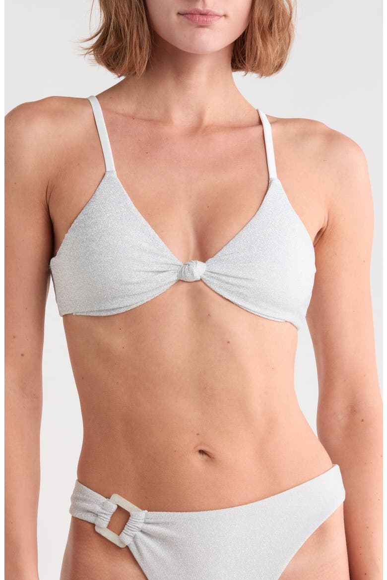 Zen Knotted Bikini Top, Main, color, DIAMOND