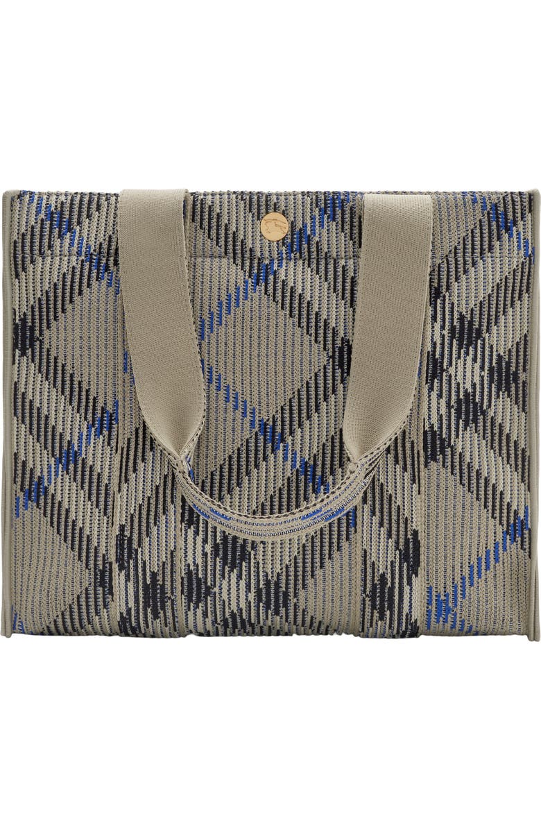 Burberry Small Check Knitted Tote, Alternate, color,