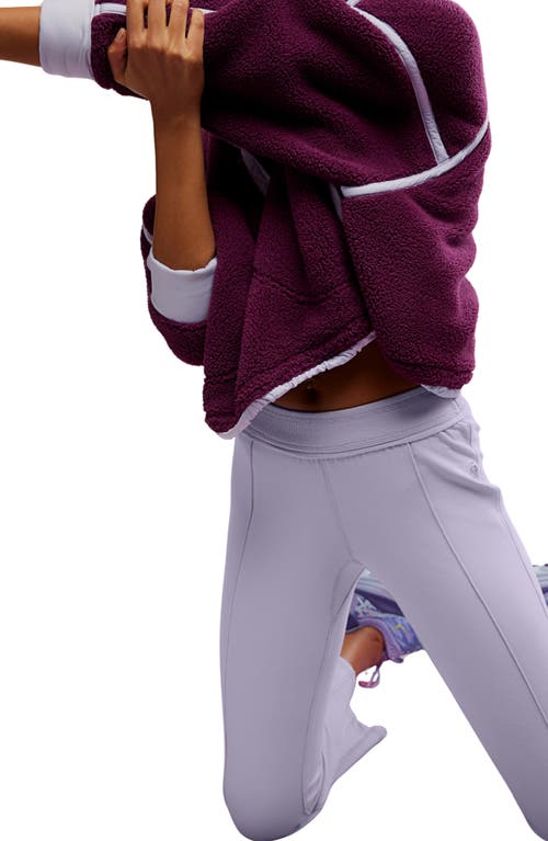Free People Fp Movement Mountain High Fleece Half Zip Pullover In Burgundy