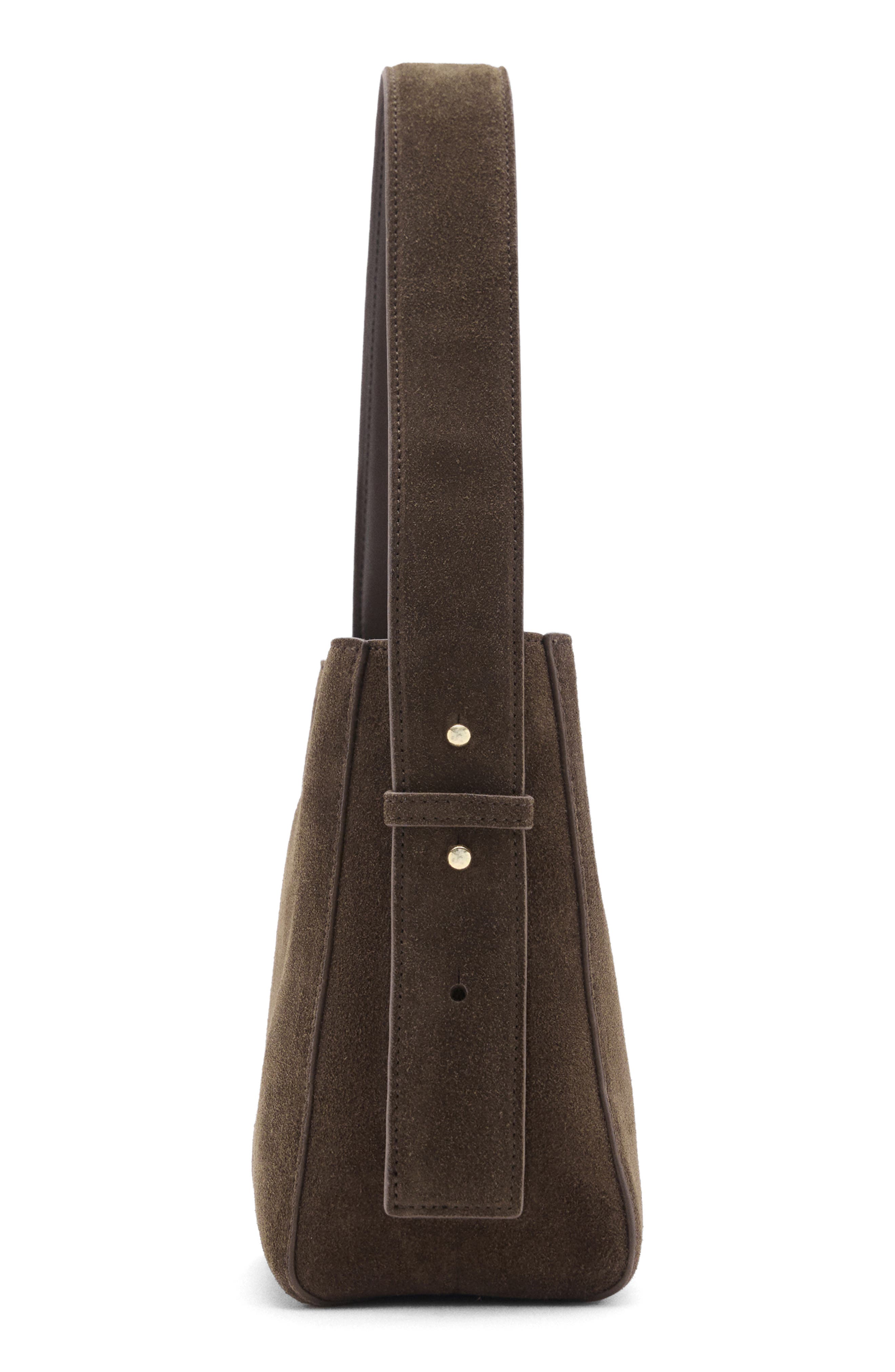 MANGO Suede Shoulder Bag, Alternate, color, 