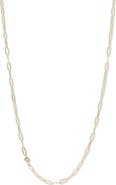 Anzie Classique Birthstone Paper Clip Chain Necklace