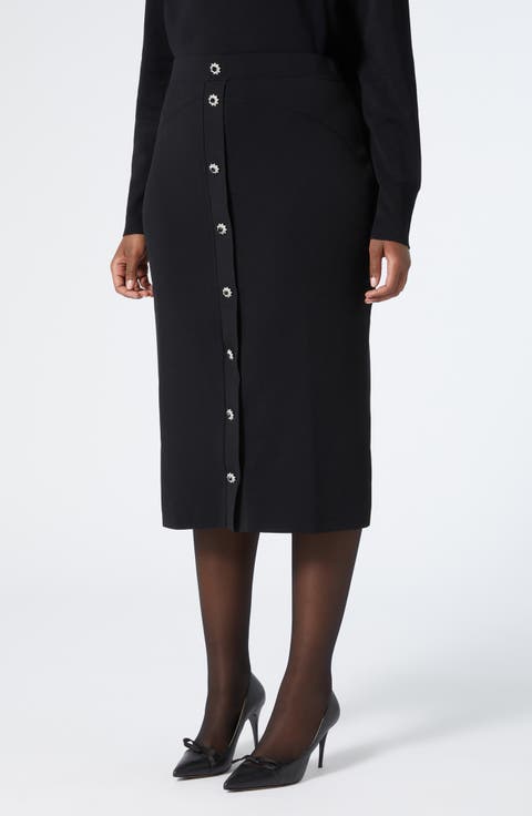 Zelante Knit Pencil Skirt (Plus)