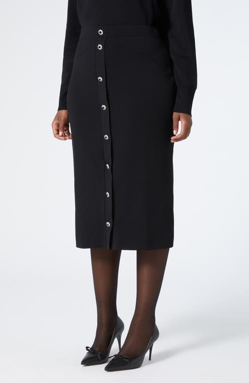 Shop Marina Rinaldi Zelante Knit Pencil Skirt In Black