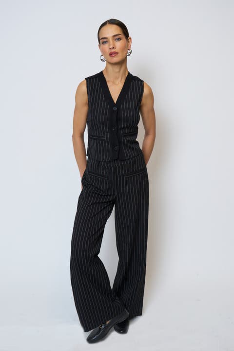 Astrid Pinstripe Vest