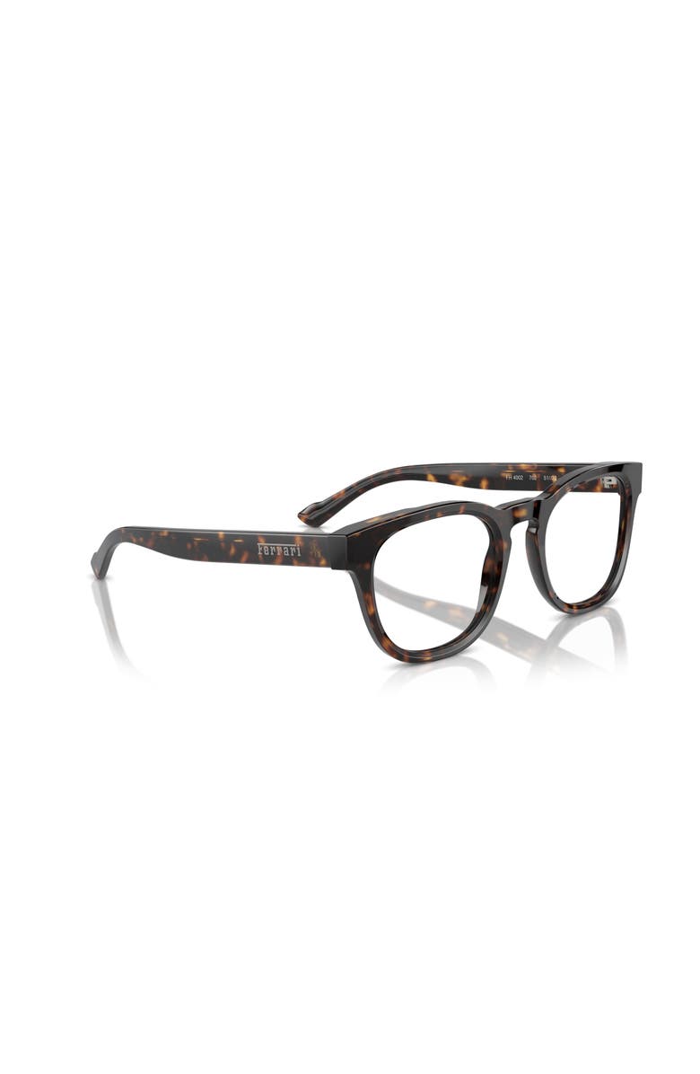 Ferrari 49mm Round optical glasses, Alternate, color, Tortoise