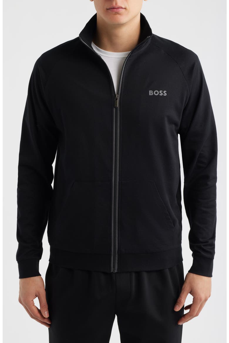 Authentic Cotton Track Jacket, Alternate, color, BLACK