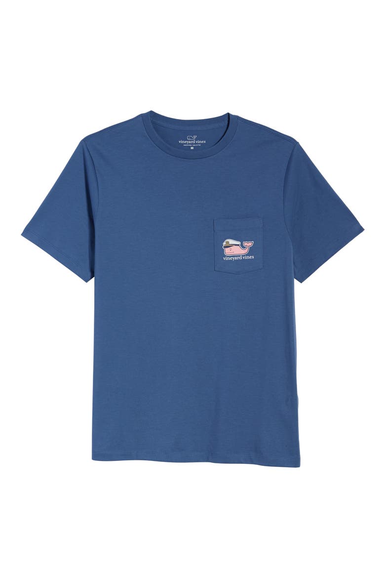 Lobster Bake Whale Pocket T-Shirt, Alternate, color, MOONSHINE