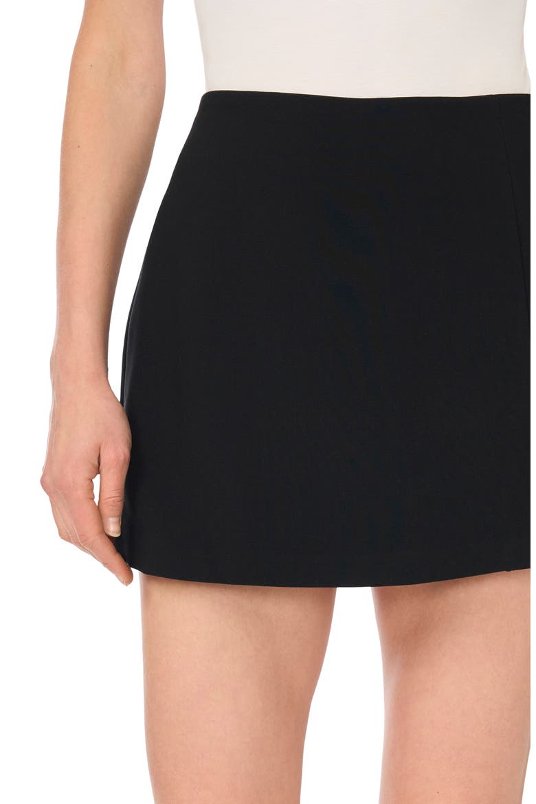 Stretch Crepe Skort, Alternate, color, RICH BLACK