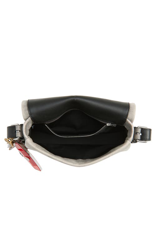 Alexander Wang Ricco Relic Distressed Leather Shoulder Bag In Gray