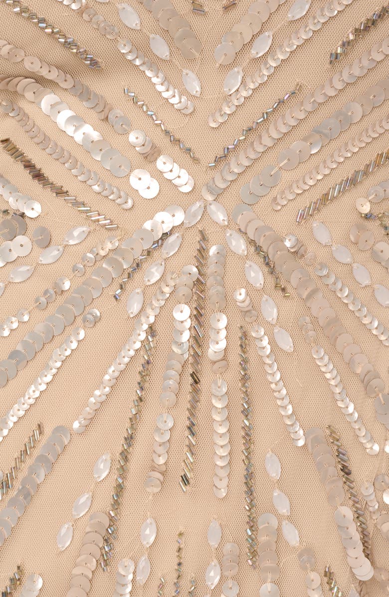 Adrianna Papell Embellished Column Gown, Alternate, color, Biscotti